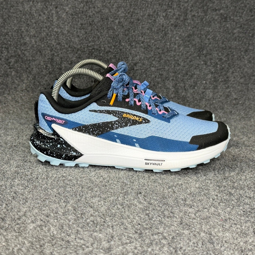 Brooks Catamount 2 Trail Running Shoes Womens 8 Blue Black Athletic Run Training